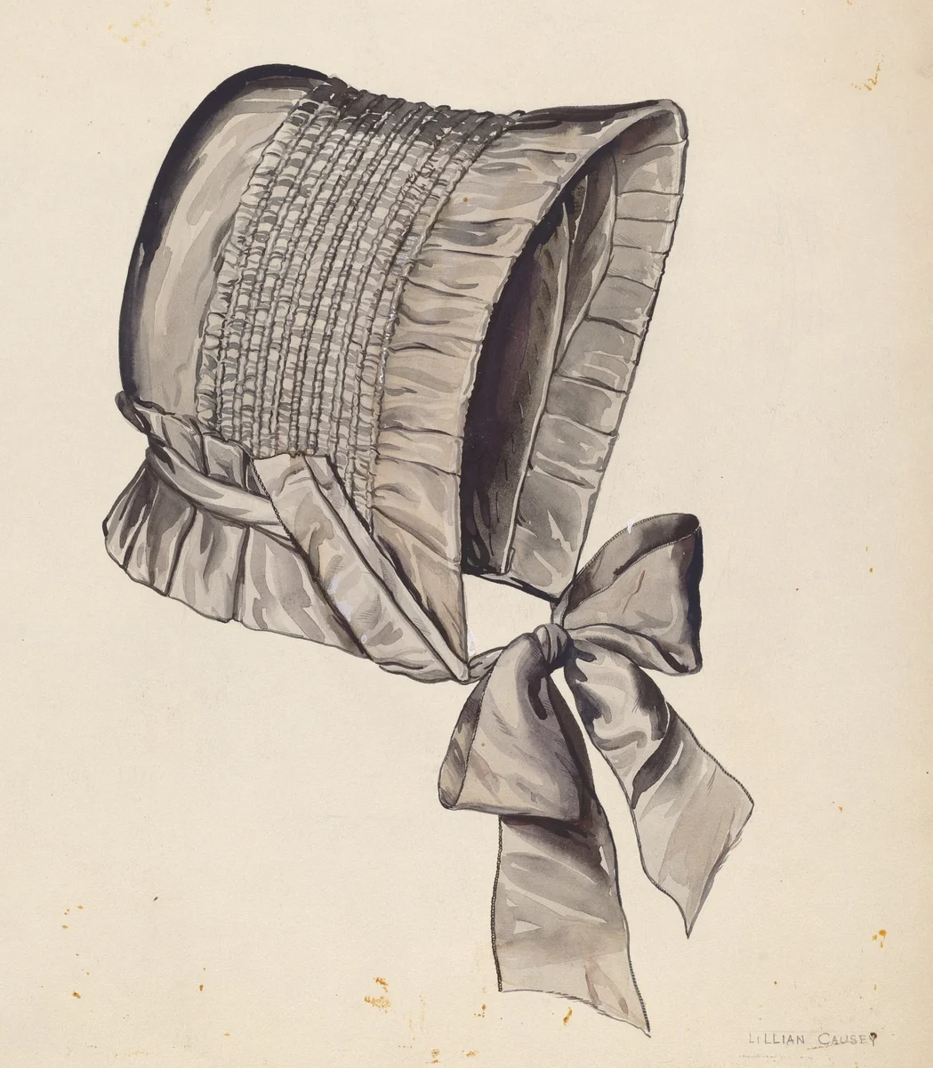 Bonnet by Lillian Causey, index of american design, 1937