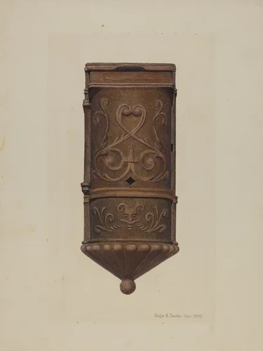 Cast Iron Mail Box by Roger Deats, index of american design, 1942