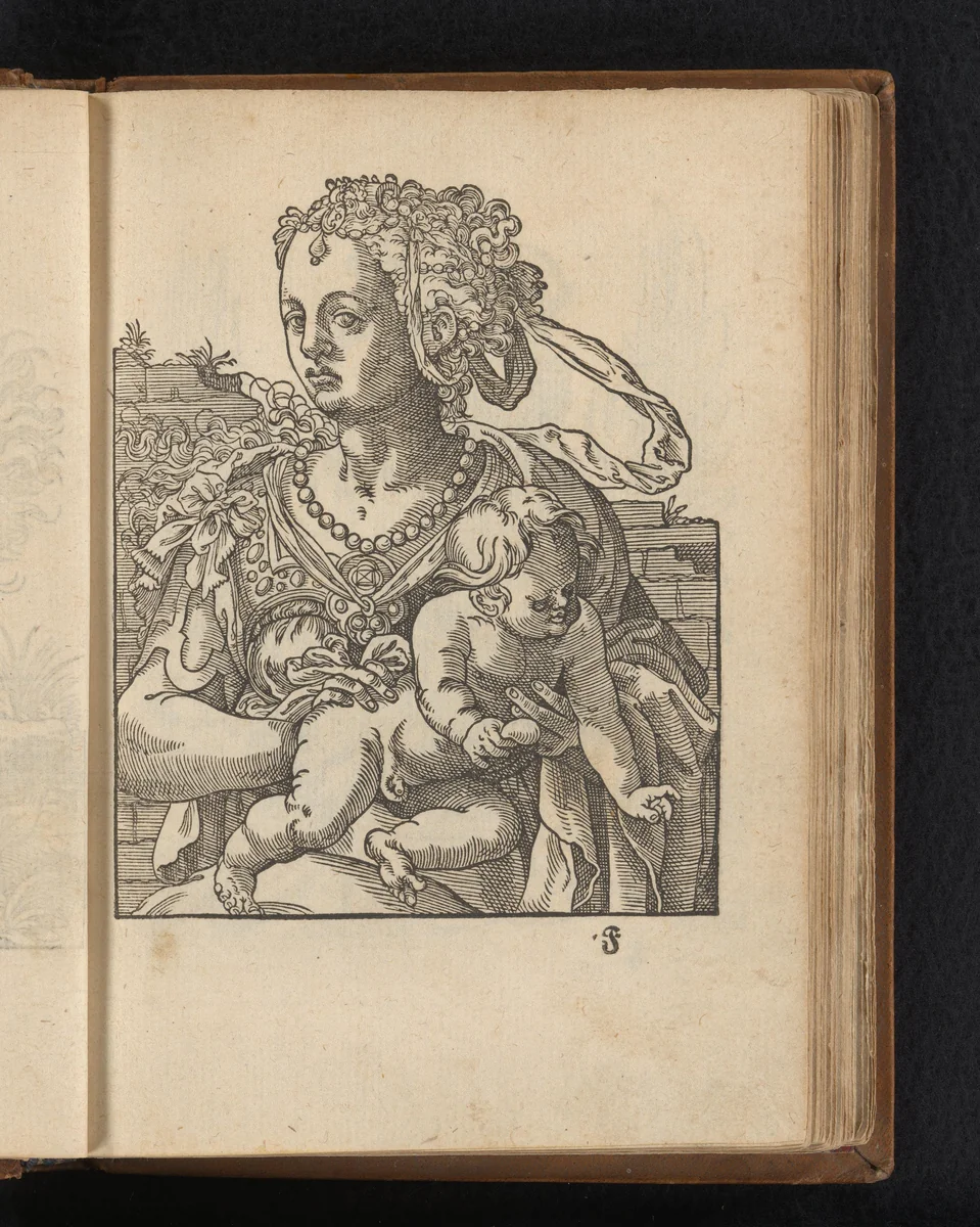 Vrouw met kind by Unknown, print, 1578