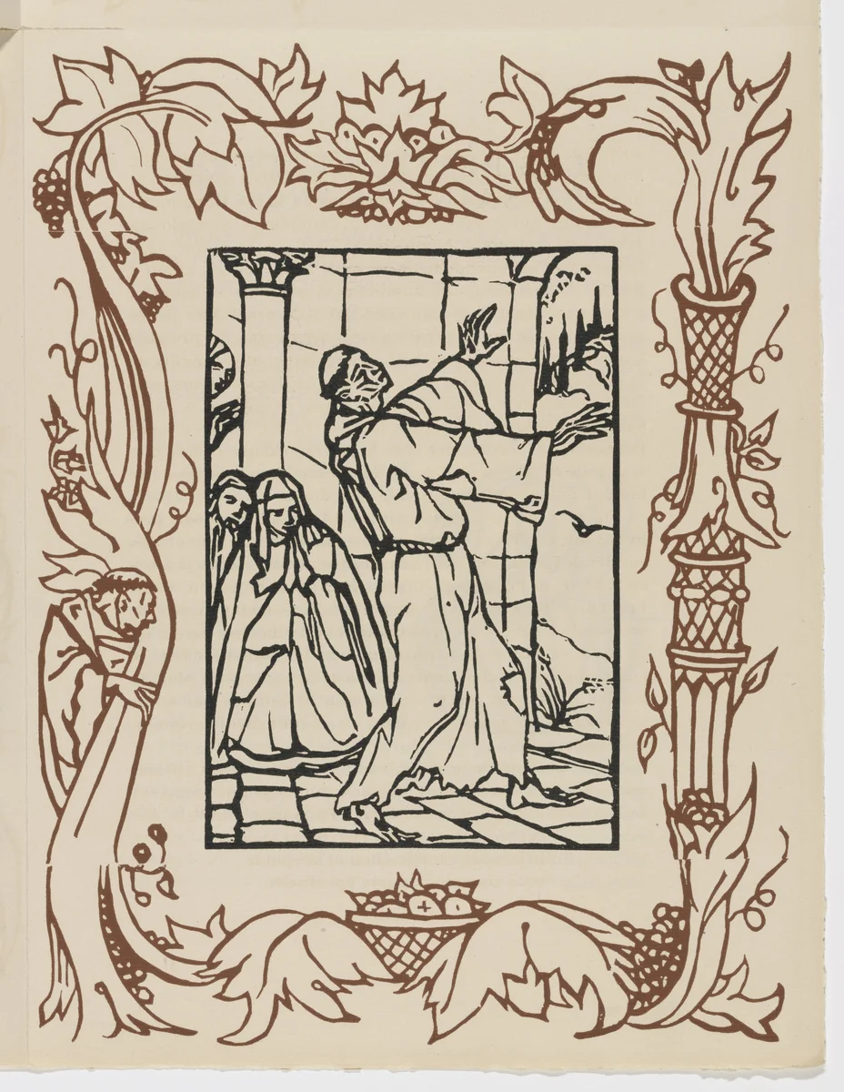 Plate (page 115) from Les Petites Fleurs de St. François (The Little Flowers of St. Francis) by Émile Bernard, illustrated book, 1928