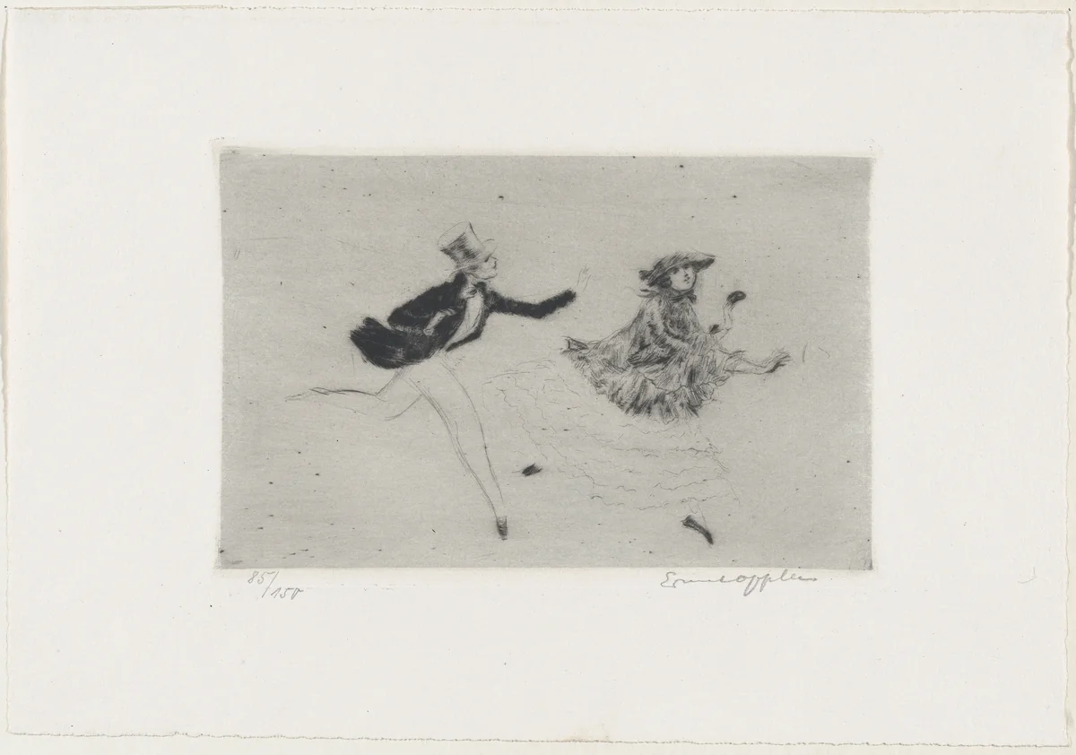 Demaskiert (Unmasks) by Ernst Oppler, print, 1921