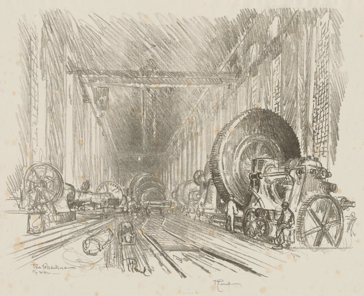 English War Work: The Basilica of War by Joseph Pennell, print, 1916