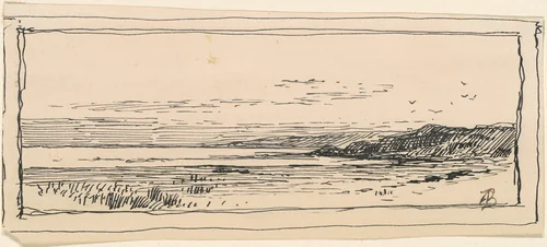 The Shore by Alfred Thompson Bricher, drawing, 1870-1900