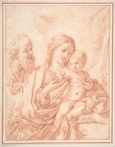 Holy Family by anonymous, drawing, 1600-1700