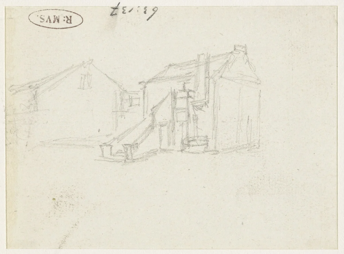 Boerderij by Georges Michel, drawing, 1773-1843