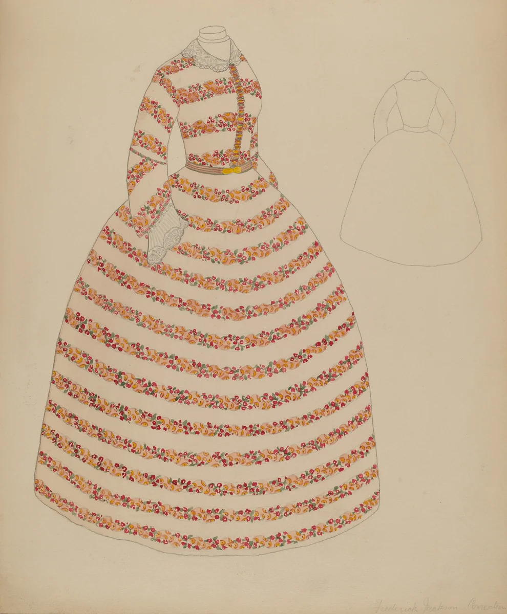 Dress by Frederick Jackson, index of american design, 1937