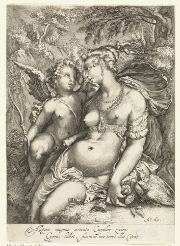 Venus en Amor by anonymous, print, 1631