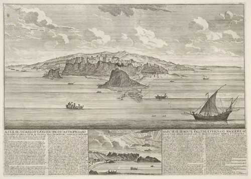 Gezicht op Tropea by B. Rulli, print, 1806-1858