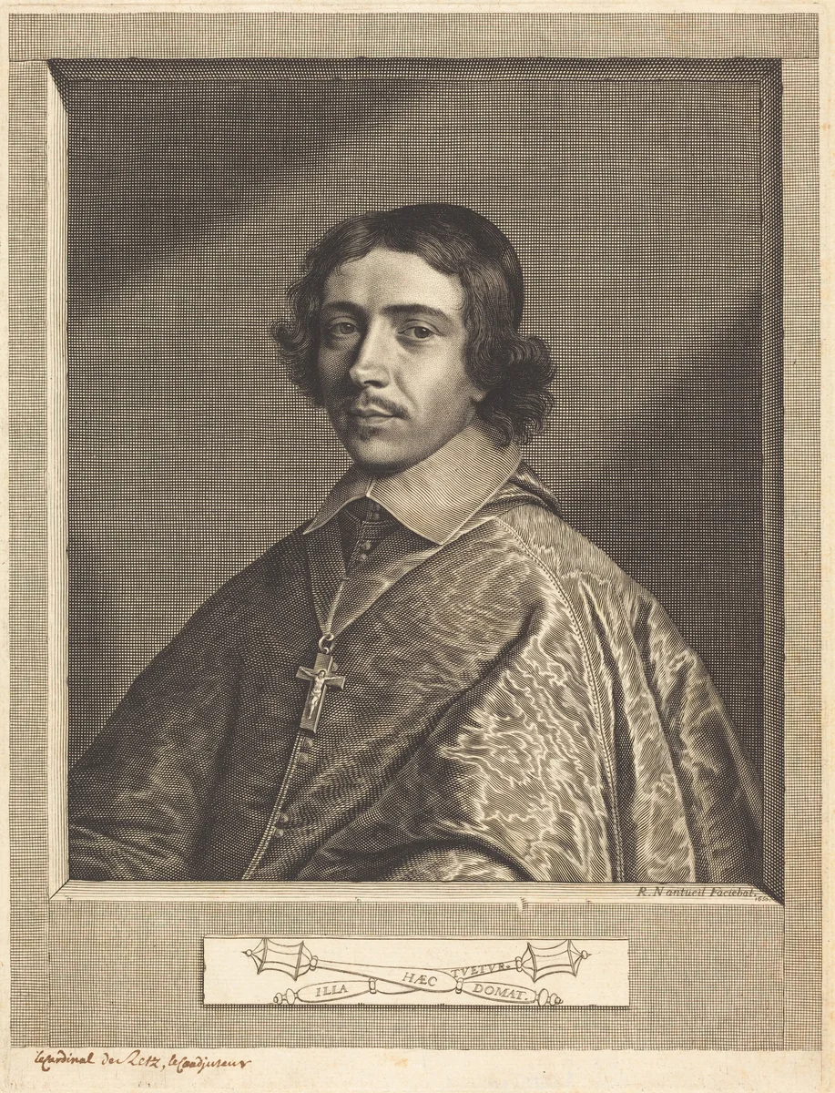 Cardinal de Retz by Robert Nanteuil, print, 1650