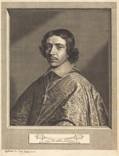 Cardinal de Retz by Robert Nanteuil, print, 1650