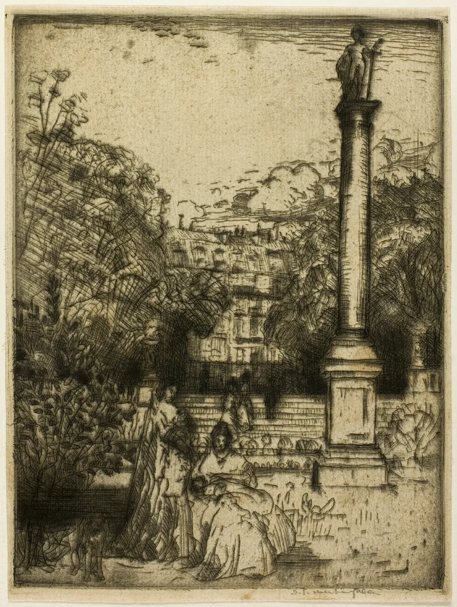 Luxembourg Column, Paris by Donald Shaw MacLaughlan, print, 1900