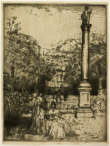 Luxembourg Column, Paris by Donald Shaw MacLaughlan, print, 1900