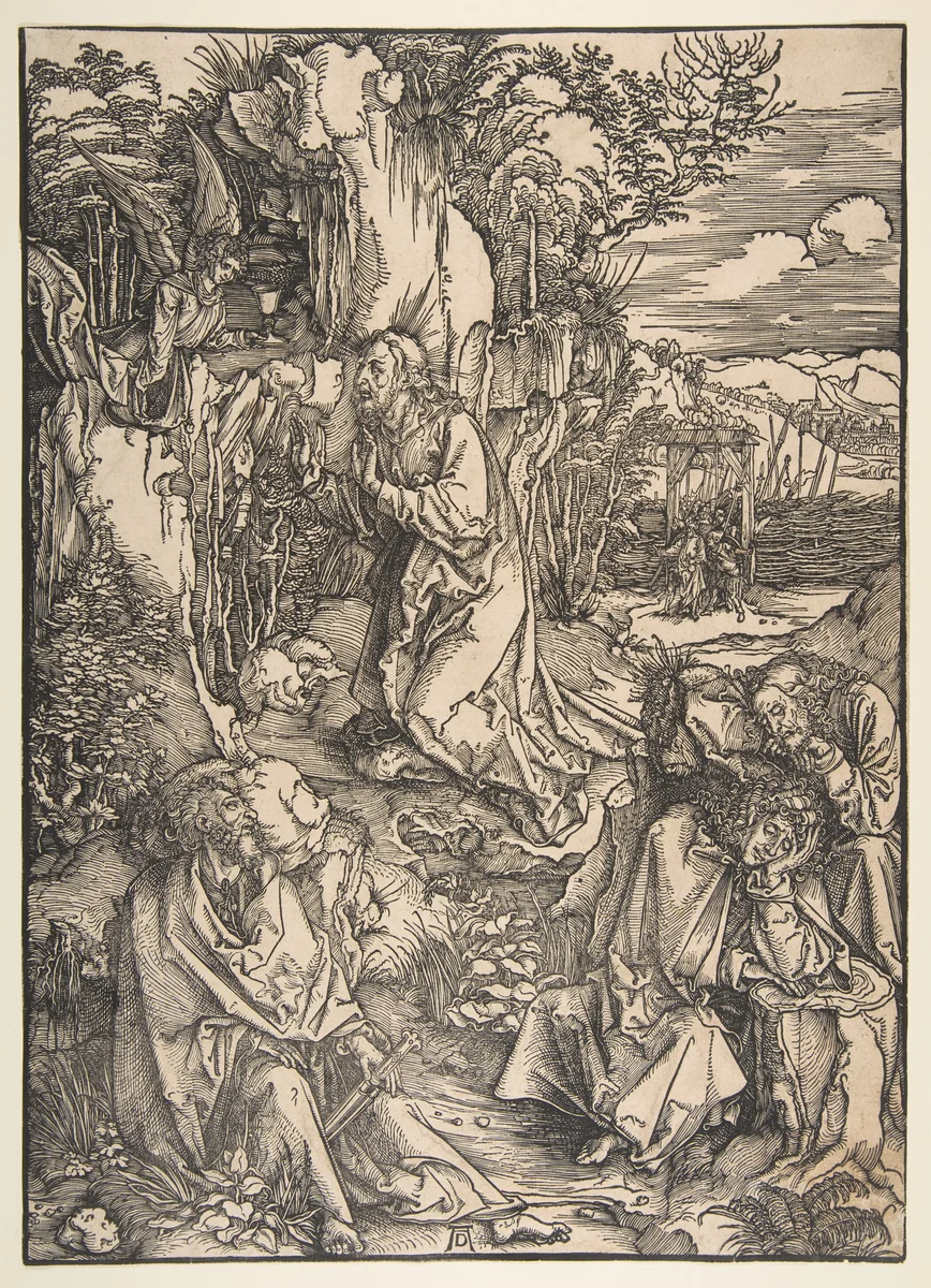 Agony in the Garden by Albrecht Dürer, print, 1497-1500