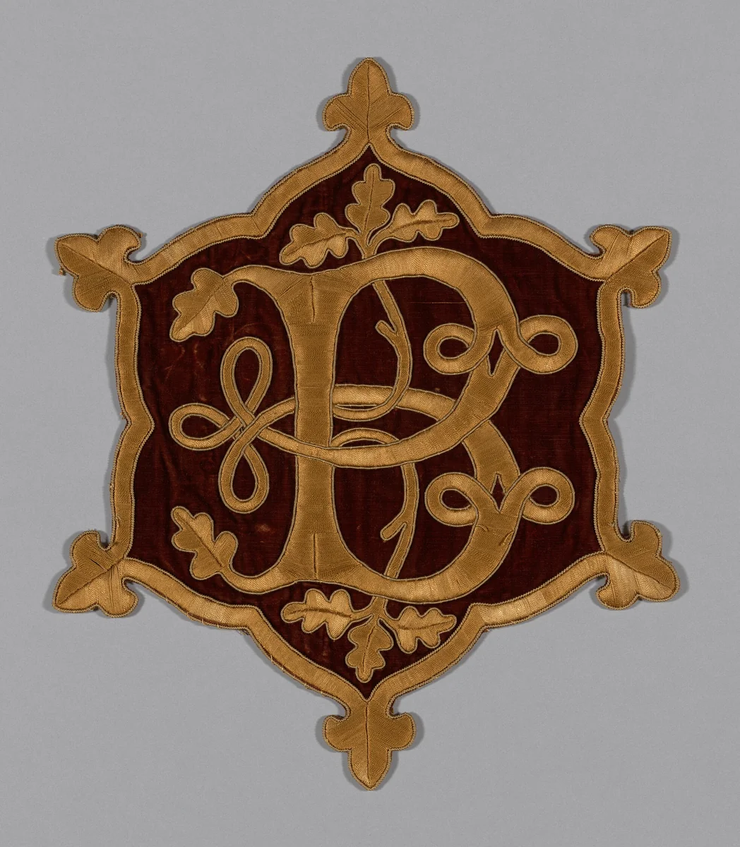Myddelton Biddulph Armorial Medallion by Augustus Welby Northmore Pugin, textile, 1841-1851