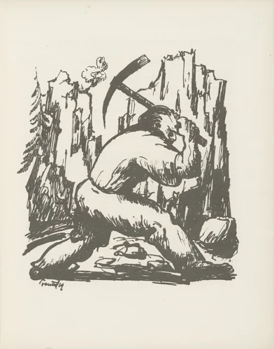 Untitled (plate, page 15) from the periodical Münchner Blätter für Dichtung und Graphik, vol. 1, no. 1 (January 1919) by Walther Teutsch, periodical, 1919