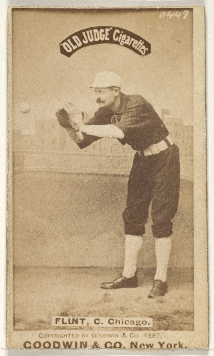 Frank Sylvester "Silver" Flint, Catcher, Chicago, from the Old Judge series (N172) for Old Judge Cigarettes by Goodwin & Company, photograph, 1887