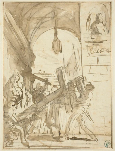 The Carrying of the Cross by Giovanni Battista Piranesi, drawing, 1747