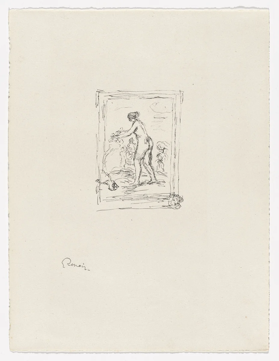 Woman by the Grapevine, Second Variant (Femme au cep de vigne, 2e variante) from Twelve Original Lithographs by Pierre-Auguste Renoir (Douze lithographies originales de Pierre-Auguste Renoir) by Pierre-Auguste Renoir, print, 1904