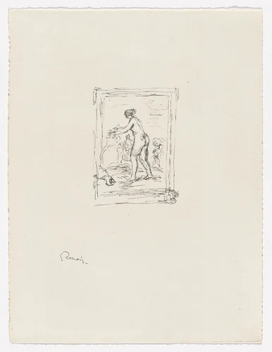Woman by the Grapevine, Second Variant (Femme au cep de vigne, 2e variante) from Twelve Original Lithographs by Pierre-Auguste Renoir (Douze lithographies originales de Pierre-Auguste Renoir) by Pierre-Auguste Renoir, print, 1904