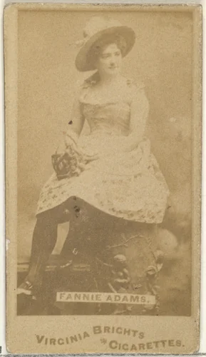 Fannie Adams, from the Actors and Actresses series (N45, Type 1) for Virginia Brights Cigarettes by Allen & Ginter, photograph, 1885-1891