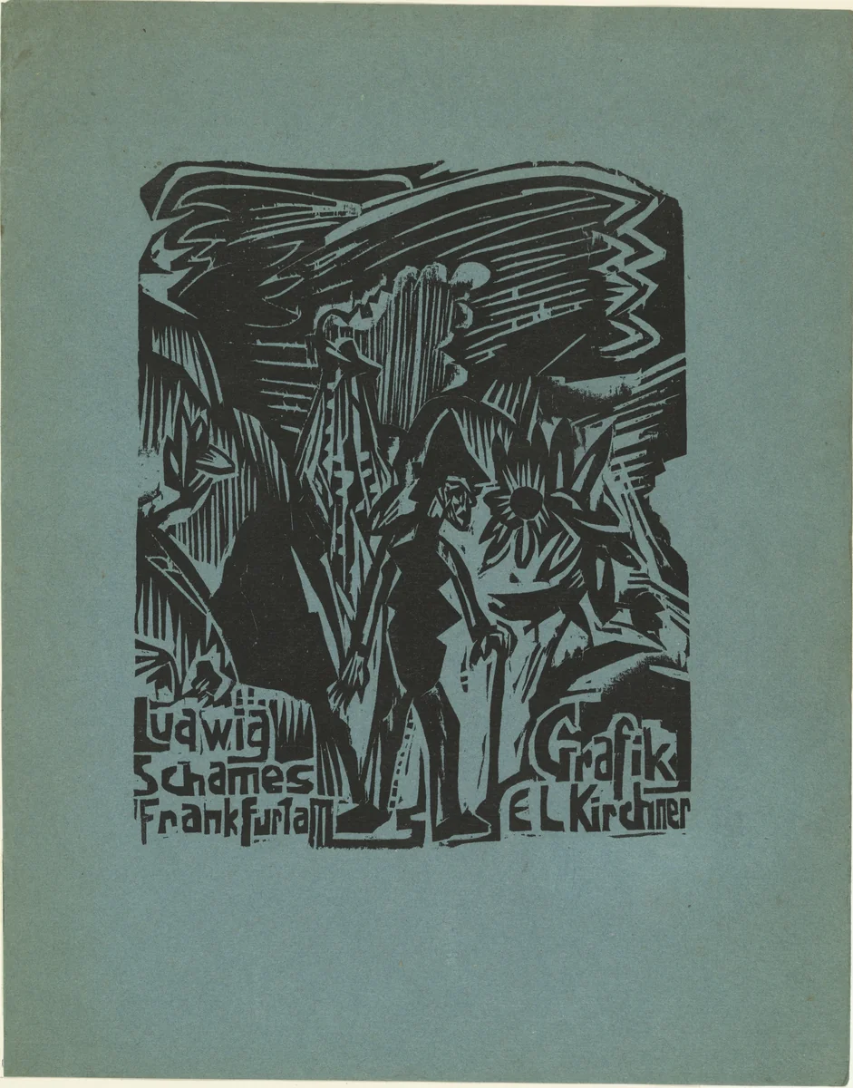 Cover from the exhibition catalogue (Titelblatt des Ausstellungskatalogs) Grafik E.L. Kirchner by Ernst Ludwig Kirchner, print, 1919
