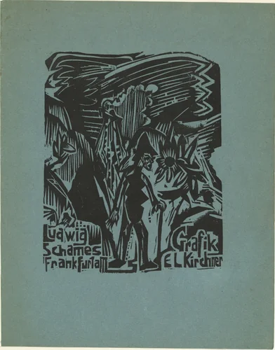 Cover from the exhibition catalogue (Titelblatt des Ausstellungskatalogs) Grafik E.L. Kirchner by Ernst Ludwig Kirchner, print, 1919