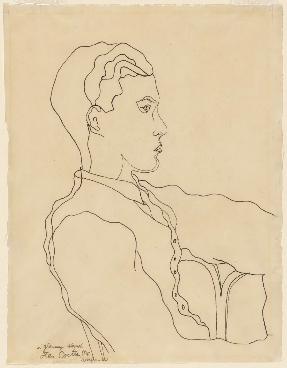 Glenway Wescott by Jean Cocteau, drawing, 1926