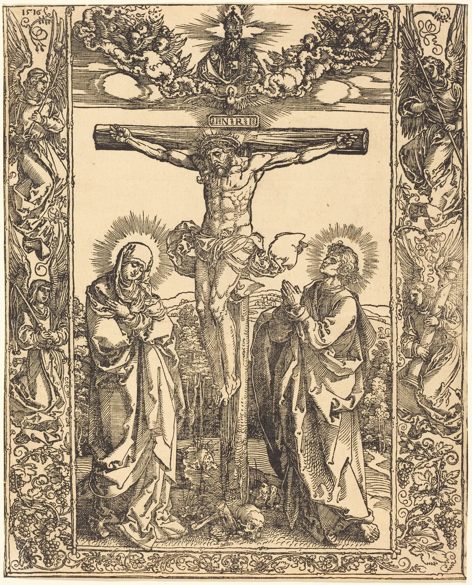 Christ on the Cross by Albrecht Dürer, print, 1516