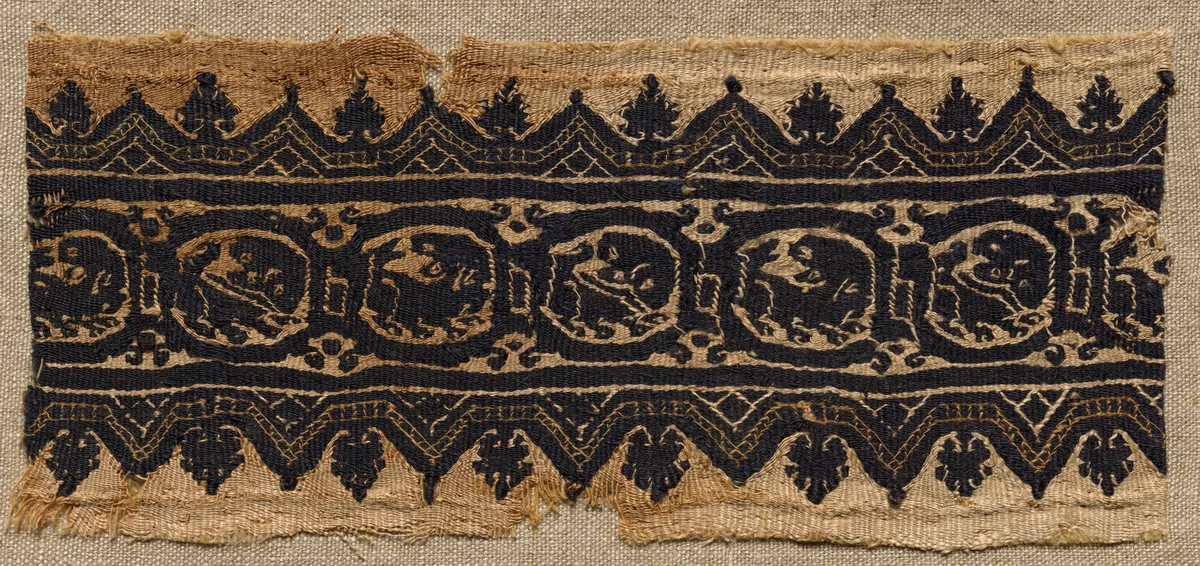 Fragment, Probably Part of a Clavus by Unknown, textile, 400-699