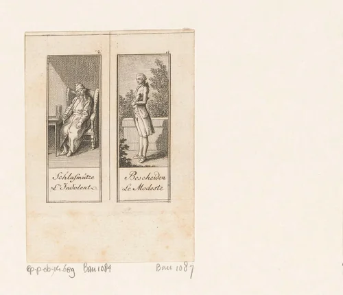 Slaperigheid en bescheidenheid by Daniel Nikolaus Chodowiecki, print, 1784