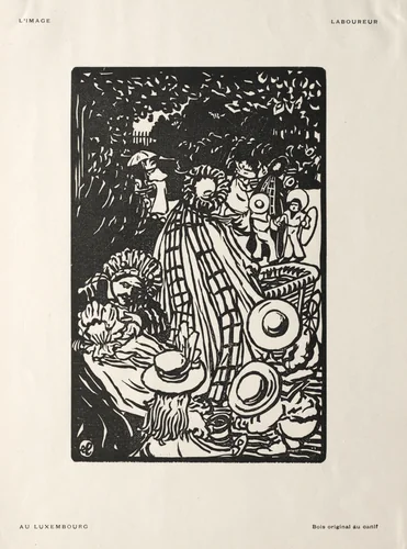 Au Luxembourg (At the Luxembourg Gardens) by Jean-Émile Laboureur, print, 1897