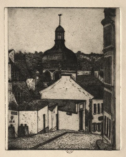 Six Etchings: Notre Dame Street, Pontoise by Paul Gachet, print, 1895