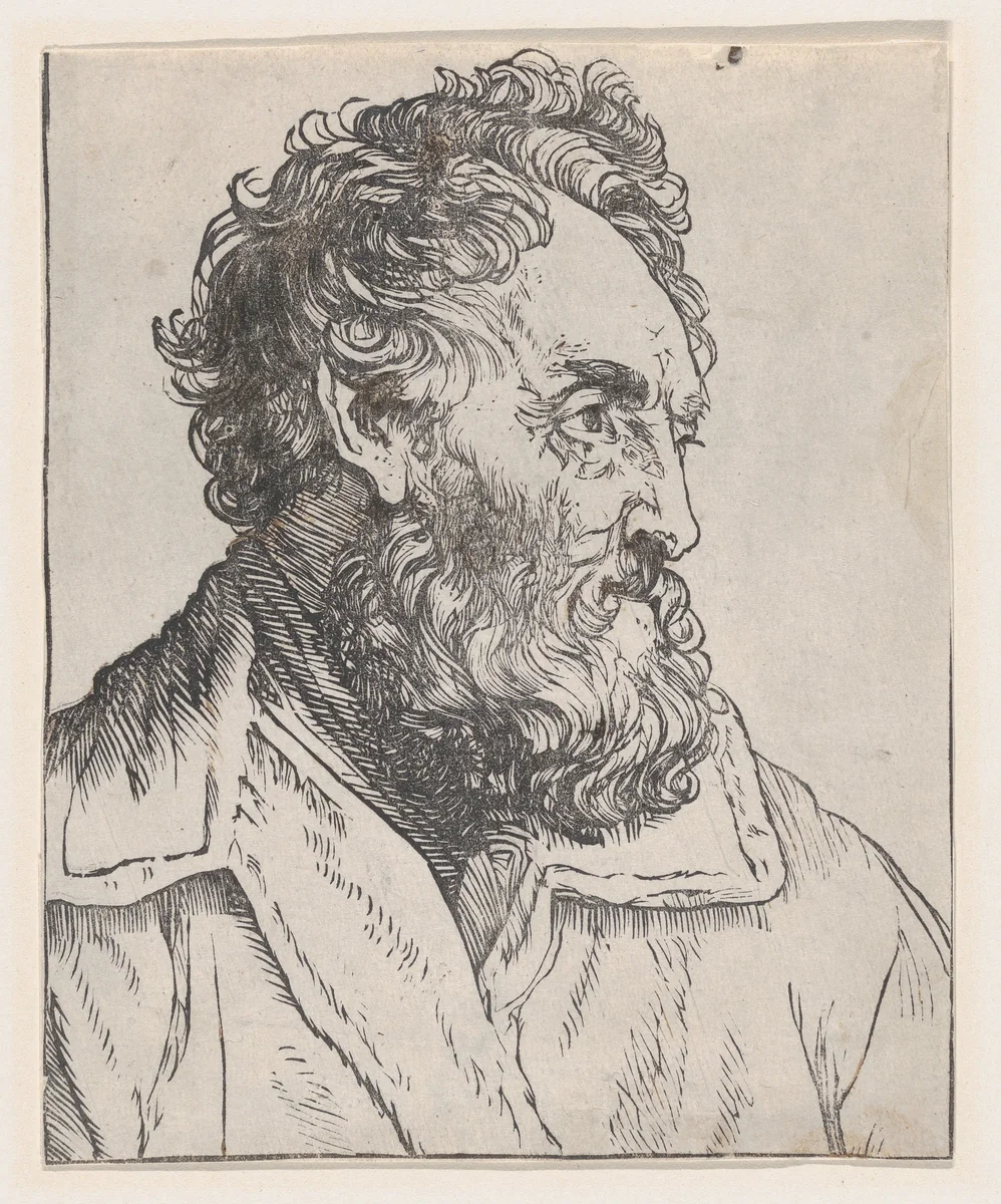 Head of a Man by Jan Lievens, print, 1620-1674