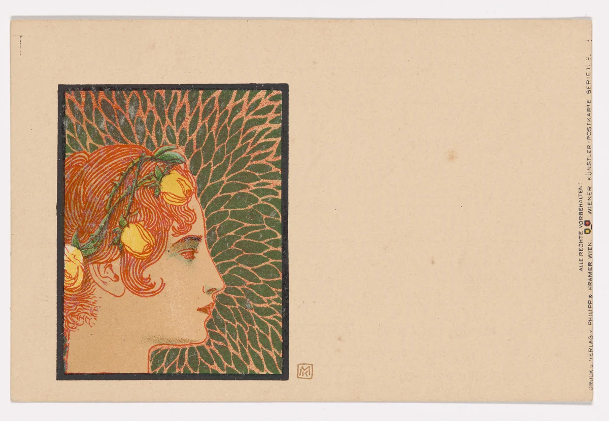 Wiener Künstler-Postkarte Serie 4/7 by Koloman Moser, design, 1898