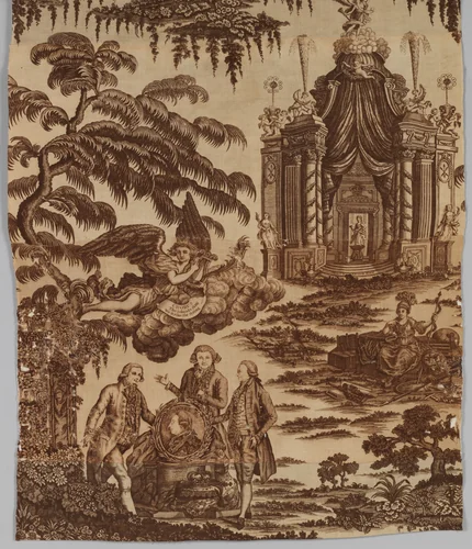 Piece by D. Richards, textile, 1775-1785