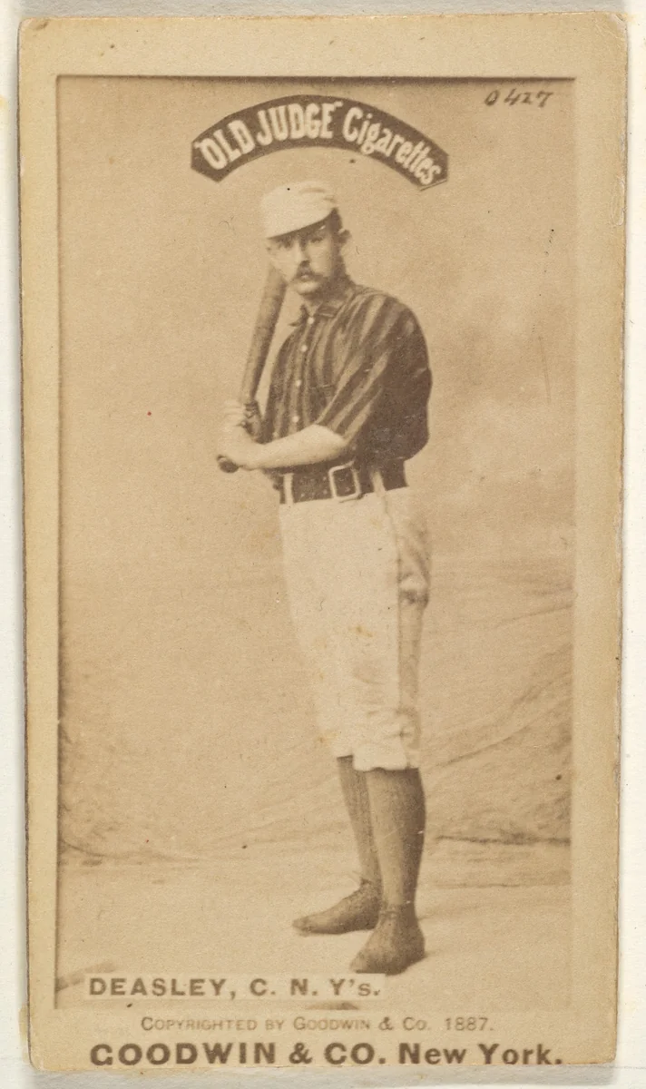 Thomas H. "Pat" Deasley, Catcher, New York, from the Old Judge series (N172) for Old Judge Cigarettes by Goodwin & Company, photograph, 1887