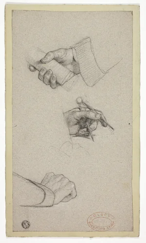 Study of Hands by Charles Lucy, drawing, 1848-1873