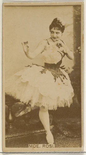 Mde. Rosi, from the Actors and Actresses series (N45, Type 8) for Virginia Brights Cigarettes by Allen & Ginter, photograph, 1885-1891
