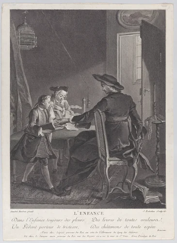 L'Enfance by Jean-Joseph Baléchou, print, 1739-1749