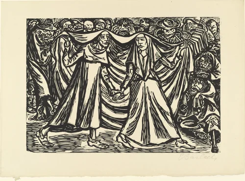 Dance of Death II (Totentanz II) from The Transformations of God (Die Wandlungen Gottes) by Ernst Barlach, print, 1922