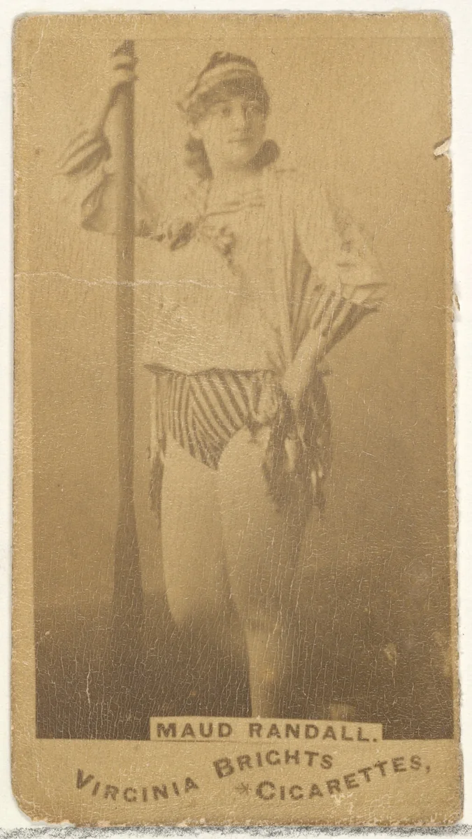 Maud Randall, from the Actors and Actresses series (N45, Type 1) for Virginia Brights Cigarettes by Allen & Ginter, photograph, 1885-1891