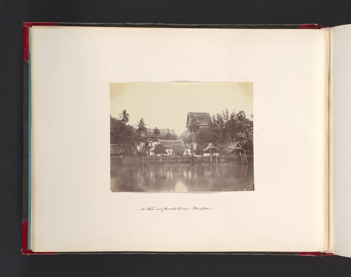 A Wat and Priests Houses, Bangkok by John Thomson, photograph, 1865