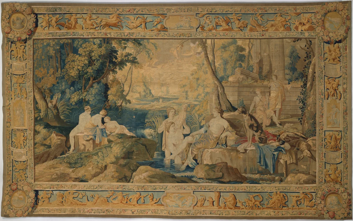 Diana and her Nymphs by Laurent de La Hyre, textile, 1600-1662