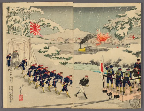 Sino-Japanese War by Kobayashi Ikuhide, print, 1895