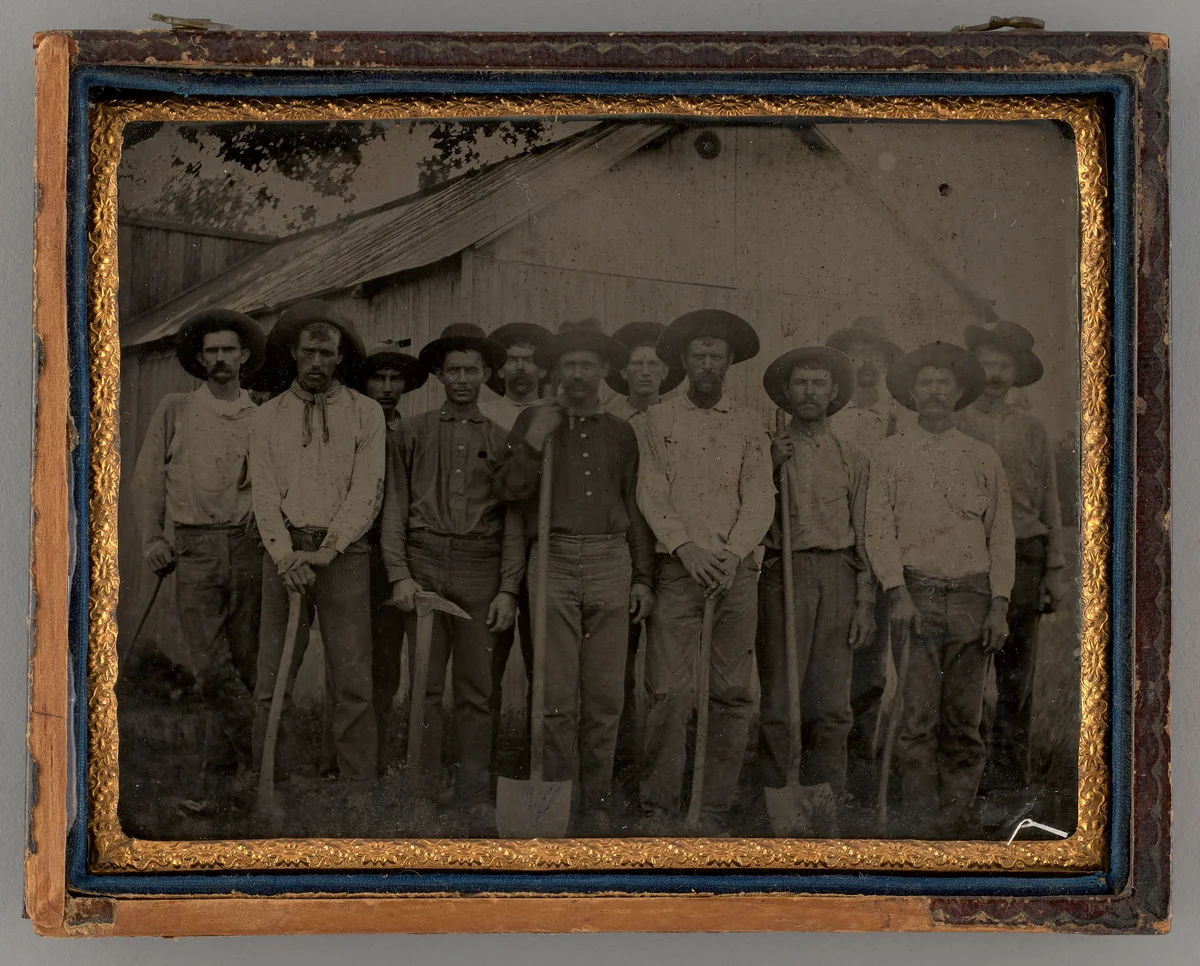 Untitled (Group Portrait of Miners) by Unknown maker, other, 1870