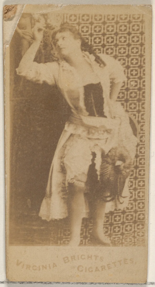 From the Actors and Actresses series (N45, Type 5) for Virginia Brights Cigarettes by Allen & Ginter, photograph, 1885-1891