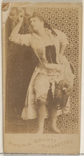 From the Actors and Actresses series (N45, Type 5) for Virginia Brights Cigarettes by Allen & Ginter, photograph, 1885-1891