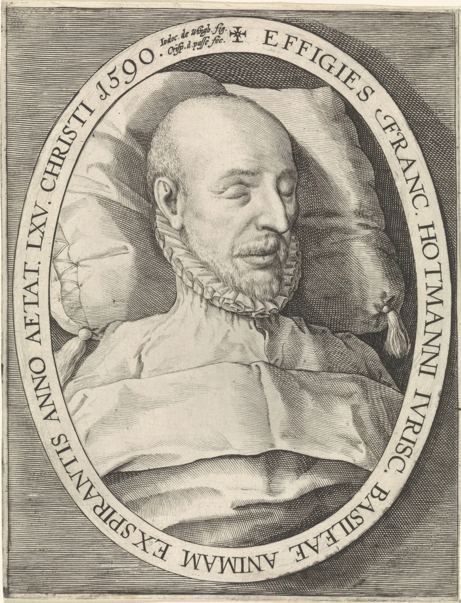 Portret van François Hotman by Unknown, print, 1590