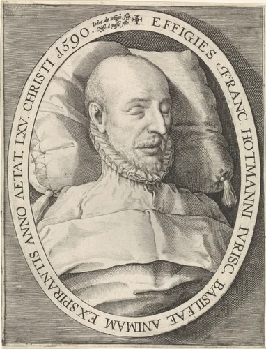 Portret van François Hotman by Unknown, print, 1590