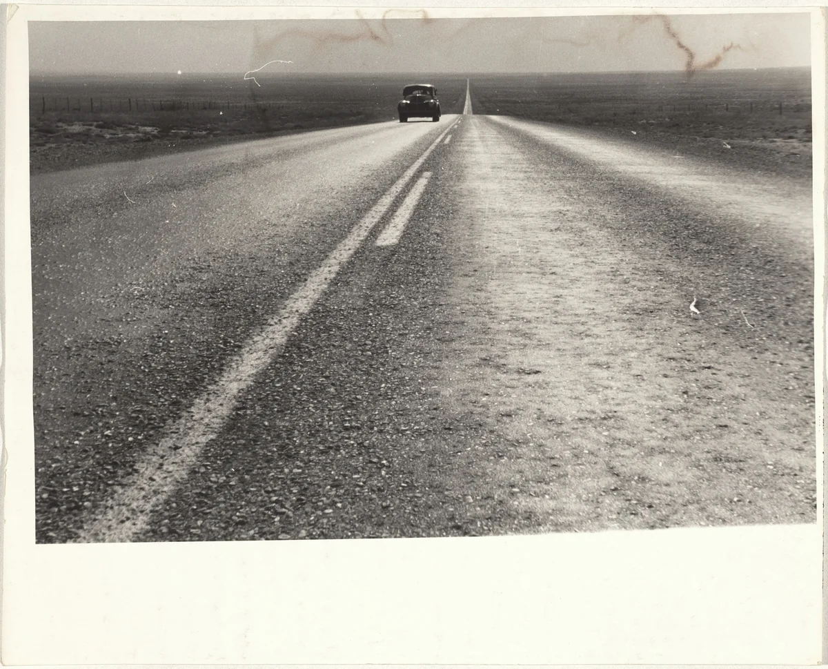 Automobile on U.S. 285, New Mexico by Robert Frank, photograph, 1955